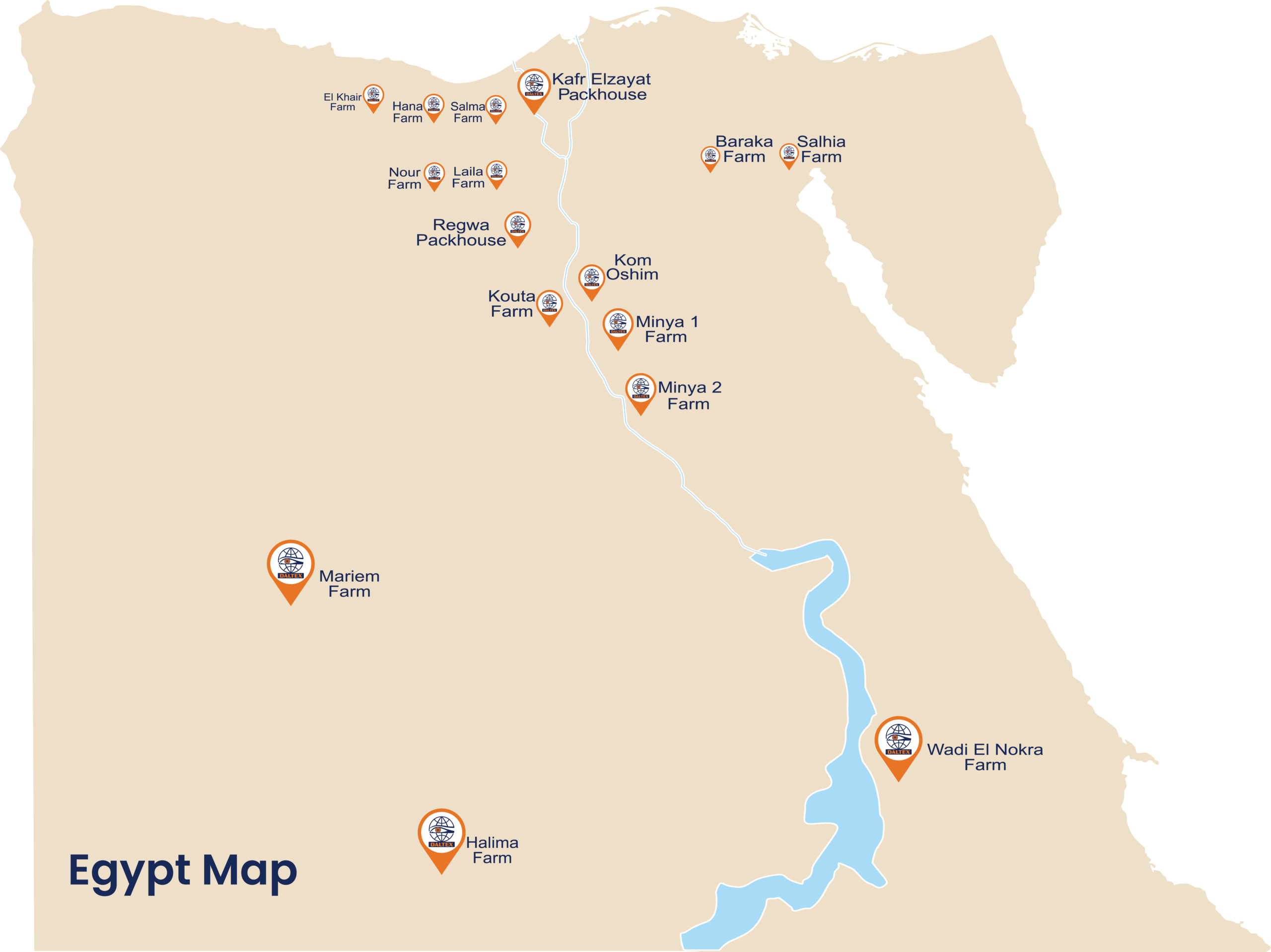 Egypt map 108x81cm
